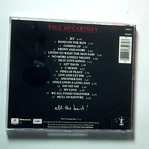 Paul McCartney – All The Best! (CD) Australasia 7 48507 2