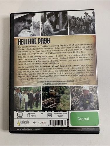 Hellfire Pass (DVD, 1987) Sir Edward Weary Dunlop  All Regions NEW