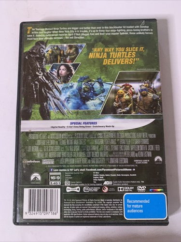 Teenage Mutant Ninja Turtles (DVD, 2014) Animated Movie Region 4