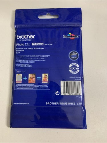 Brother Genuine BP71GP20 Glossy Photo Paper 10x15cm 260gsm Inkjet 20 Sheets NEW
