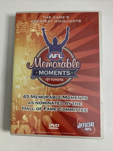 AFL Memorable Moments : 45 Memorable Moments (DVD) All Regions