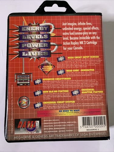 Datel Pro Action Replay 2 For SEGA Mega Drive Cheats Universal Cartridge Adapter