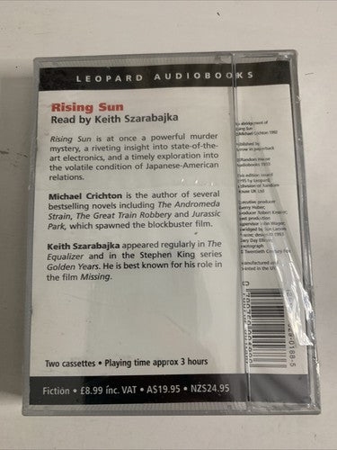 Rising Sun by Michael Crichton Audiobook (Cassette, 2-Tapes) NEW Sealed