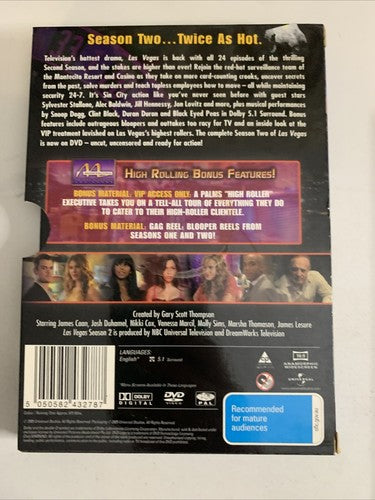 Las Vegas : Season 2 (DVD, 2004, 6-Disc) Region 4