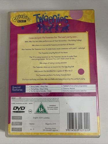 Tweenies: Party Games, Laughs and Giggles (DVD, 2003)  Region 4 &2