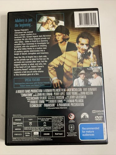Chinatown (DVD, 1974) Jack Nicholson, Faye Dunaway Region 4
