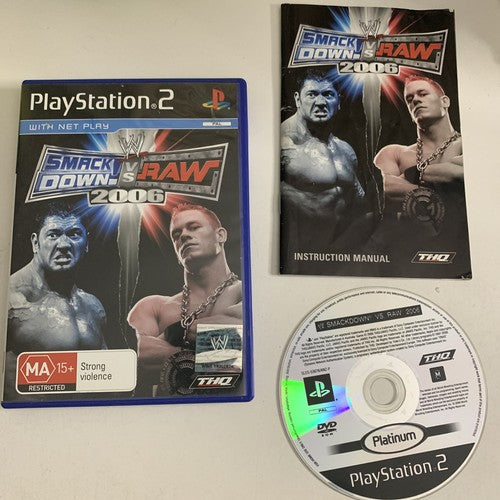 WWE Smackdown vs Raw 2006 PS2 Sony PlayStation 2 PAL Game Complete