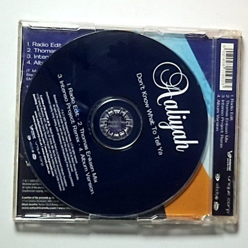 Aaliyah – Don't Know What To Tell Ya (CD, 2002) Australia ADICT139CD