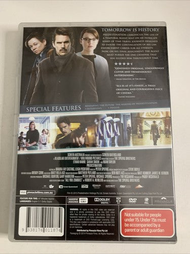 Predestination (DVD, 2014) Ethan Hawke, Sarah Snook, Noah Taylor Region 4