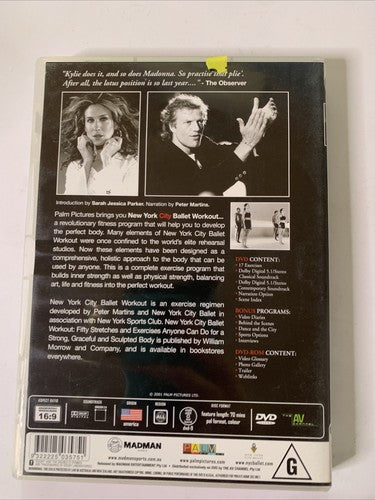 New York City Ballet Workout (DVD, 2001) With Workout Booklet All Regions