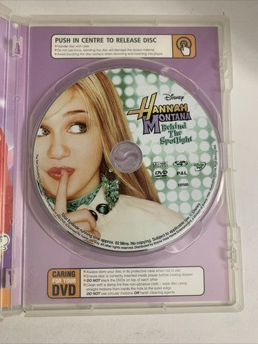 Hannah Montana Behind the Spotlight (DVD, 2006) Disney Miley Cyrus Region 4