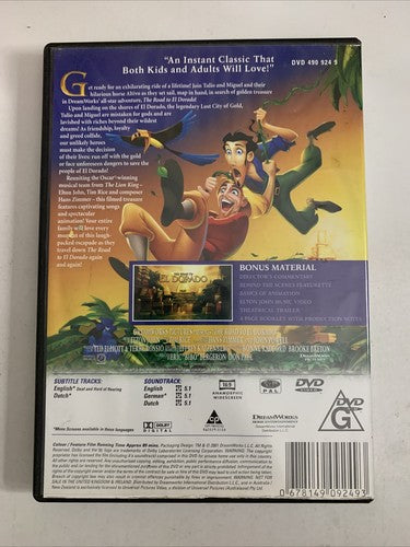 The Road to El Dorado (DVD, 2000) Kenneth Branagh, Kevin Kline Region 4