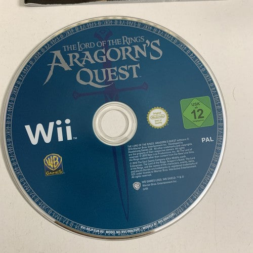 The Lord of the Rings Aragorn's Quest Nintendo Wii 2010 PAL Game Complete