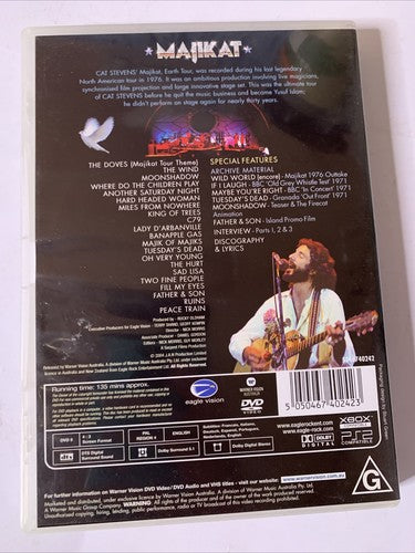 Cat Stevens – Majikat Earth Tour 1976 (DVD, 2004) Region 4