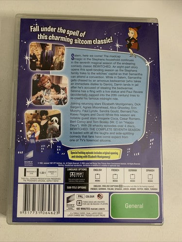 Bewitched : Season 7 (DVD, 1965, 4-Disc) Region 4