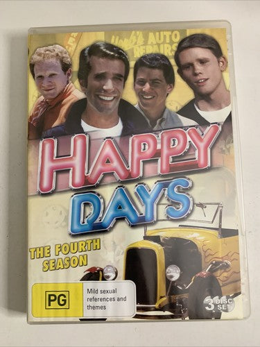 Happy Days : Season 4 (DVD, 1975, 3-Disc) Ron Howard Region 4 NEW