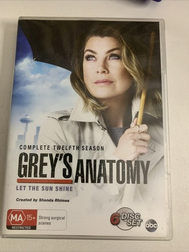 Grey's Anatomy : Season 12 (DVD, 2015, 6-Disc) Region 4