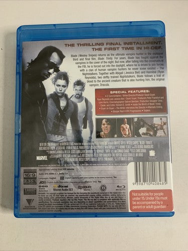 Blade Trinity (Blu-ray, 2004) Ryan Reynolds, Wesley Snipes  Region B