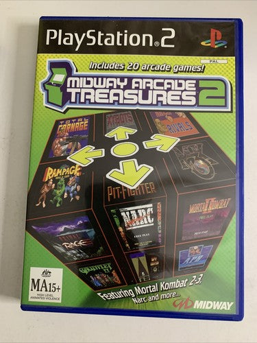 Midway Arcade Treasures 2 (Sony PlayStation 2, 2004) PAL Game Complete