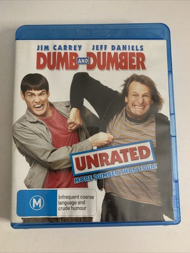Dumb and Dumber (Unrated Edition, Blu-ray, 1994) Jim Carrey, Jeff Daniel RegionB