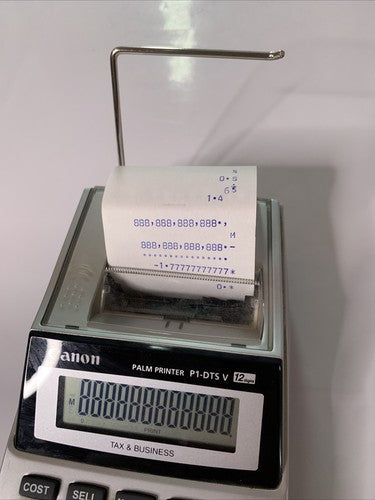 Canon Palm Printer Tax & Business 12 Digit Calculator PT-DTS V