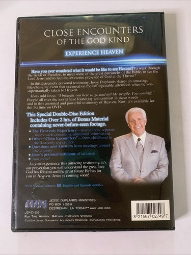 Close Encounters Of The God Kind (DVD, 2004, 2-Disc) Jesse Duplantis All Regions