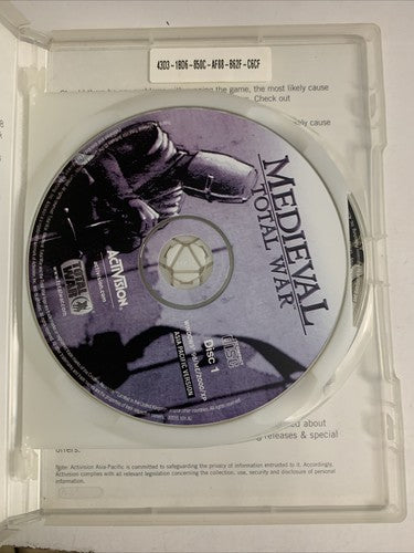 Medieval: Total War PC Windows CD-ROM Real Time Strategy Game