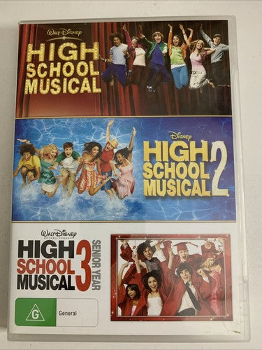 High School Musical 1, 2, 3 (DVD, 2018, 3-Disc) Region 4