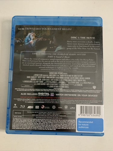 Harry Potter and the Goblet of Fire (Blu-ray, 2005, 2-Disc) Region B