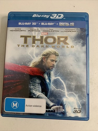 Thor: The Dark World (Blu-ray 3D + 2D, 2013, 2-Disc) Chris Hemsworth All Regions
