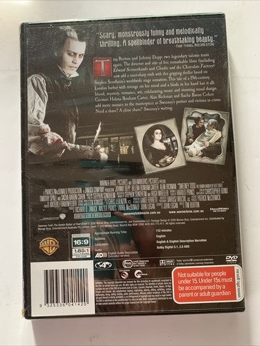 Sweeney Todd: The Demon Barber of Fleet Street (DVD, 2007) Region 4 NEW