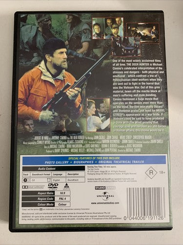 The Deer Hunter (DVD, 1978) Christopher Walken, Robert De Niro Region 4