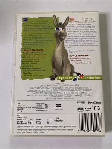 Shrek 3D (Special Edition, DVD, 2001) Region 4