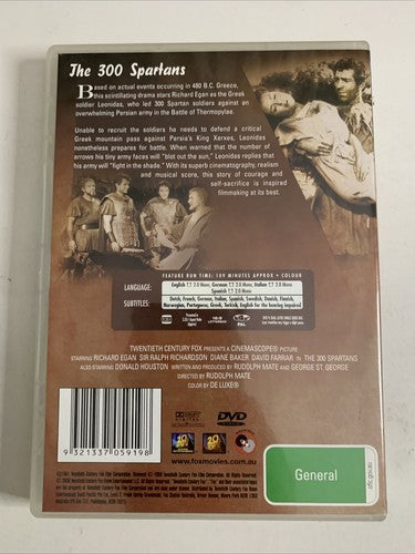300 Spartans (DVD, 1962) Richard Egan, Ralph Richardson Region 4