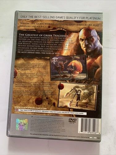 God of War Platinum (Sony PlayStation 2, 2005) PAL Game Complete
