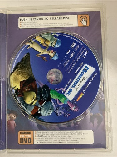 Monsters, Inc. (DVD, 2001) Disney Pixar Film Region 4