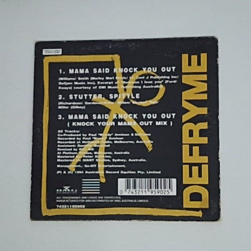 Defryme – Mama Said Knock You Out (CD, 1994) Australia 74321195902