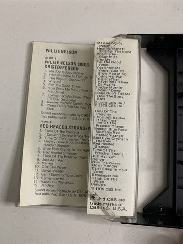 Willie Nelson – Sings Kristofferson / Red Headed Strange (Cassette, 1979)