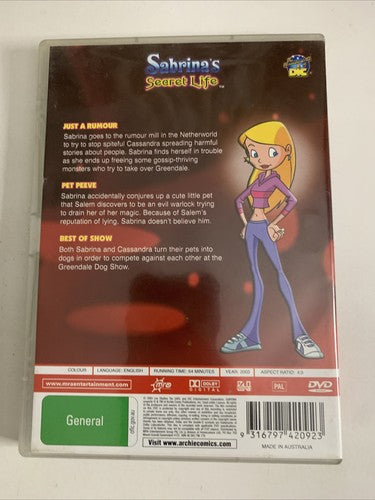 Sabrina's Secret Life : Vol 6 (DVD, 2003) Animation Region 4