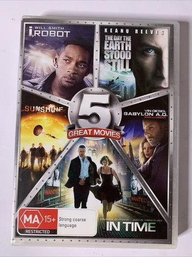 I Robot / Sunshine / In Time / Babylon A.D. / The Day the Earth (DVD, 5-Disc)
