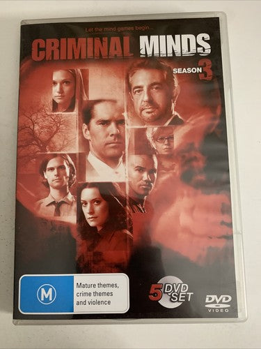 Criminal Minds : Season 3 (DVD, 2005, 5-Disc) Region 4