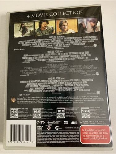 Wrath of the Titans / Clash of the Titans / Alexander / Troy (DVD) Region 4