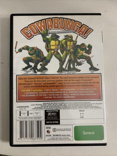 Teenage Mutant Ninja Turtles : Volume 1 (DVD, 1987) Original Animated Series