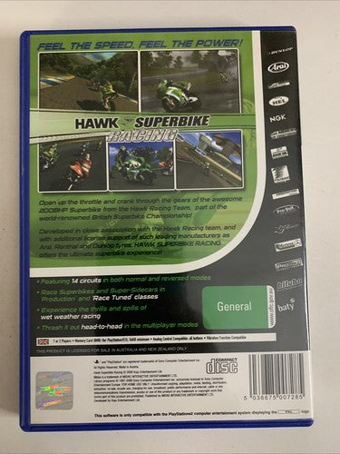 Hawk Superbike Racing PS2 Sony PlayStation 2 PAL 2004 Game