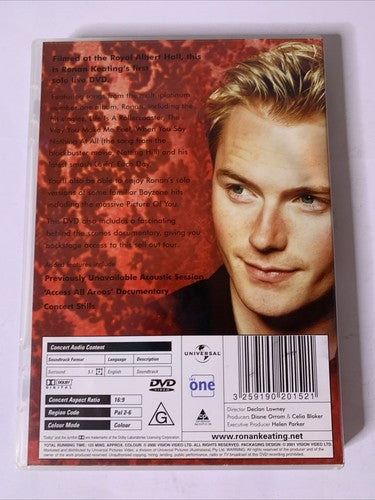 Ronan Keating – Ronan Keating Live (DVD, 2000) Region 4 &2