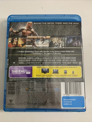 The Legend of Hercules 3D (Blu-ray 3D + 2D, 2014) Region B