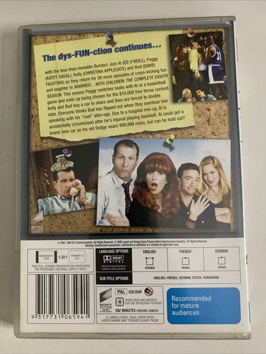 Married With Children: Season 8 (DVD, 1993, 3-Disc) Region 4