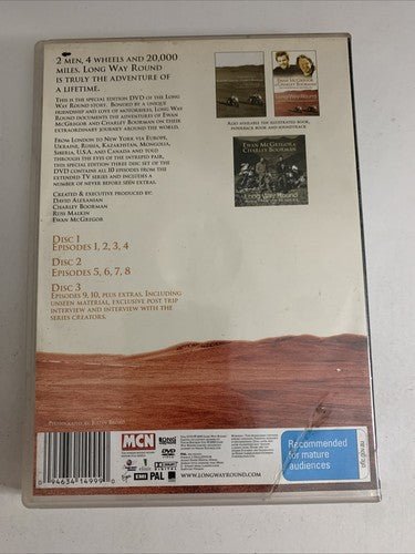 Long Way Round : Complete Series Special Edition (DVD, 2004, 3-Disc) All Regions