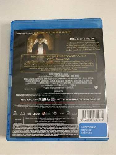 Harry Potter and the Half-Blood Prince (Blu-ray, 2009, 2-Disc) Region B