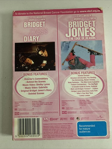 Bridget Jones Diary / Bridget Jones: The Edge of Reason (DVD, 2001, 2-Disc)